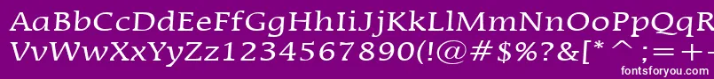 フォントMirrorNormal – 紫の背景に白い文字