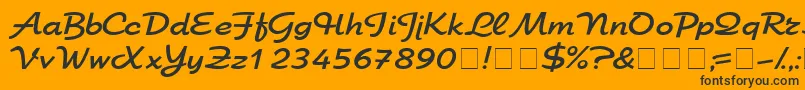 SanasoftChroma.Kz Font – Black Fonts on Orange Background