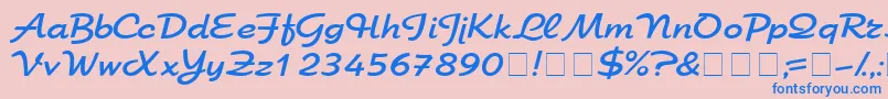 SanasoftChroma.Kz Font – Blue Fonts on Pink Background