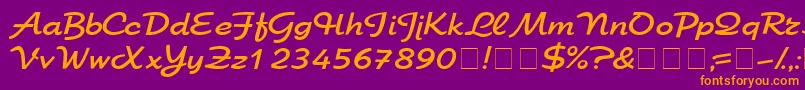 SanasoftChroma.Kz Font – Orange Fonts on Purple Background