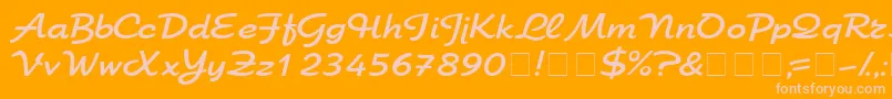 フォントSanasoftChroma.Kz – オレンジの背景にピンクのフォント
