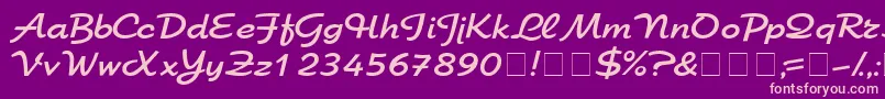 Шрифт SanasoftChroma.Kz – розовые шрифты на фиолетовом фоне