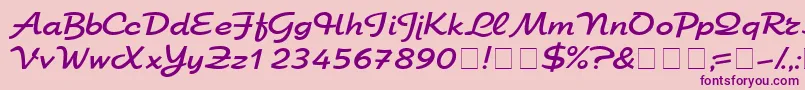 SanasoftChroma.Kz Font – Purple Fonts on Pink Background