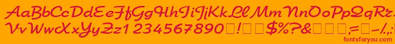 SanasoftChroma.Kz Font – Red Fonts on Orange Background