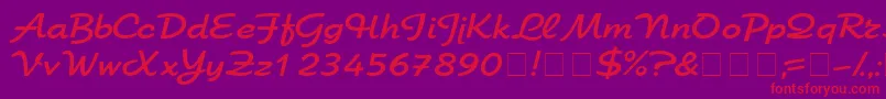 SanasoftChroma.Kz Font – Red Fonts on Purple Background