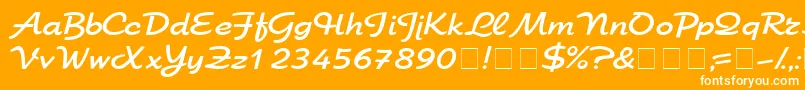 フォントSanasoftChroma.Kz – オレンジの背景に白い文字