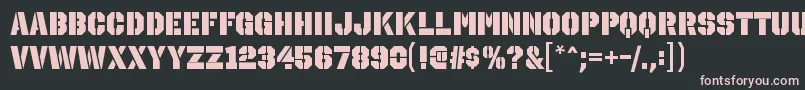 OctinstencilblRegular Font – Pink Fonts on Black Background