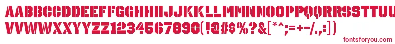 OctinstencilblRegular Font – Red Fonts