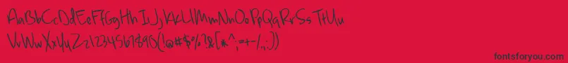 BmdMckenna Font – Black Fonts on Red Background