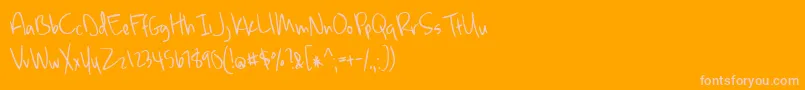 BmdMckenna Font – Pink Fonts on Orange Background