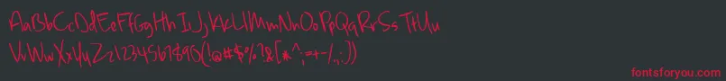BmdMckenna Font – Red Fonts on Black Background