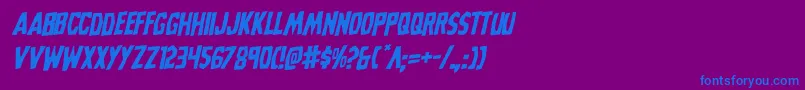 Grimghostrotal Font – Blue Fonts on Purple Background