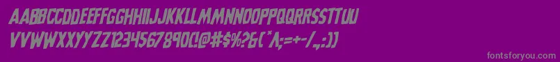 Grimghostrotal Font – Gray Fonts on Purple Background