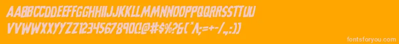 Grimghostrotal Font – Pink Fonts on Orange Background