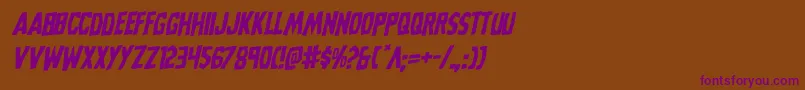 Grimghostrotal Font – Purple Fonts on Brown Background