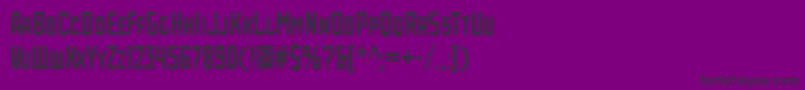 フォントRodchenkoCondensed – 紫の背景に黒い文字