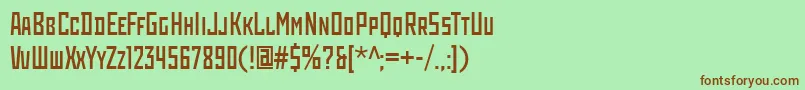 Шрифт RodchenkoCondensed – коричневые шрифты на зелёном фоне
