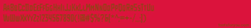 RodchenkoCondensed Font – Brown Fonts on Red Background