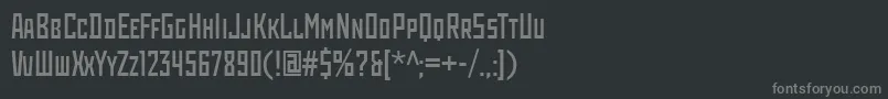 Fonte RodchenkoCondensed – fontes cinzas em um fundo preto