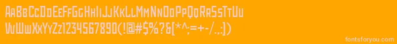 RodchenkoCondensed Font – Pink Fonts on Orange Background