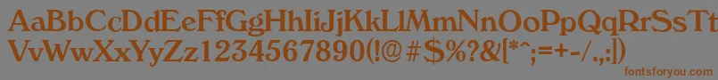 Weitere Informationen zur VeronaserialMediumRegular-Schriftart VeronaserialMediumRegular-Schriftart – Braune Schriften auf grauem Hintergrund