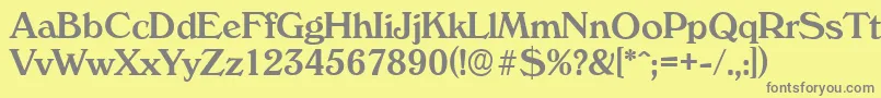 VeronaserialMediumRegular-Schriftart – Graue Schriften auf gelbem Hintergrund