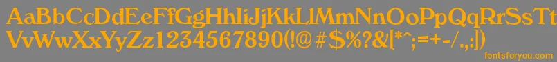 VeronaserialMediumRegular Font – Orange Fonts on Gray Background