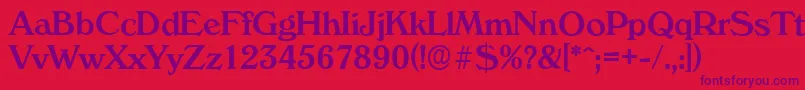 VeronaserialMediumRegular Font – Purple Fonts on Red Background
