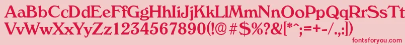 VeronaserialMediumRegular Font – Red Fonts on Pink Background