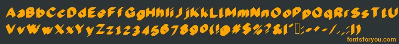 Шрифт Cool3D – оранжевые шрифты на чёрном фоне