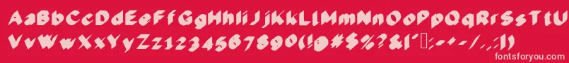 Cool3D Font – Pink Fonts on Red Background