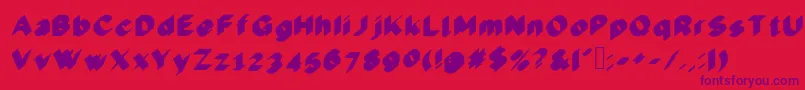 Cool3D Font – Purple Fonts on Red Background