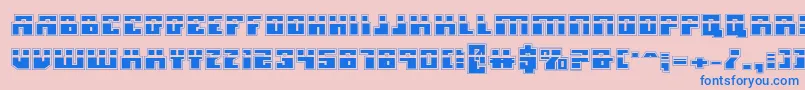 Micronianlaacad Font – Blue Fonts on Pink Background