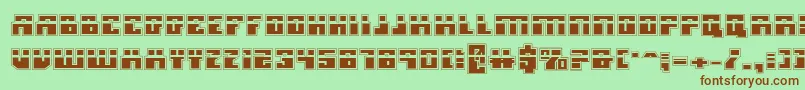 Micronianlaacad Font – Brown Fonts on Green Background