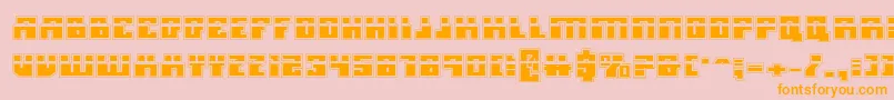 Micronianlaacad Font – Orange Fonts on Pink Background