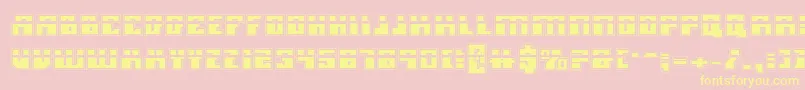 Micronianlaacad Font – Yellow Fonts on Pink Background