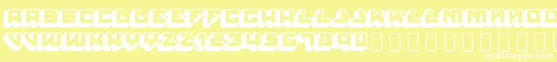 HousePaintSlab Font – White Fonts on Yellow Background