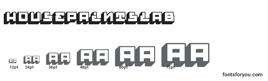 HousePaintSlab Font Sizes