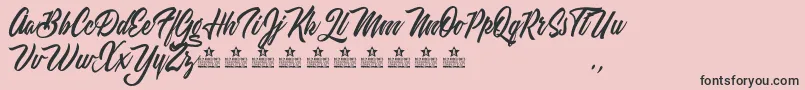 WeekendFlowerHuntersPersonalUse Font – Black Fonts on Pink Background