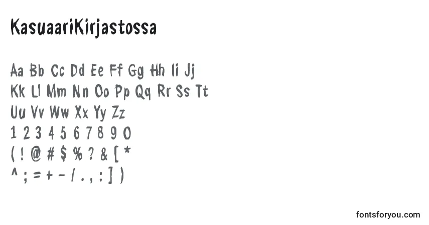 Schriftart KasuaariKirjastossa – Alphabet, Zahlen, spezielle Symbole