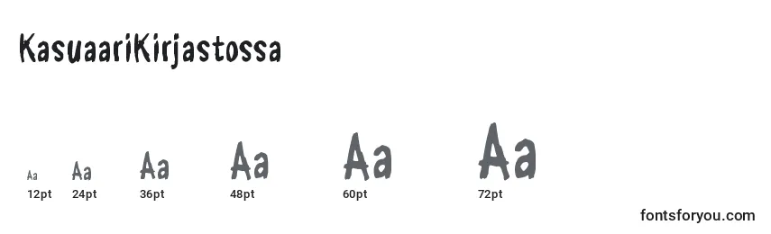 Größen der Schriftart KasuaariKirjastossa