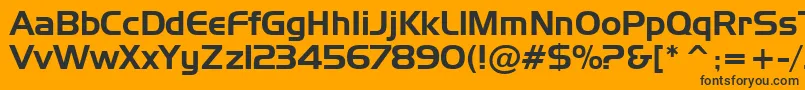 Asylbekm09handel.Kz Font – Black Fonts on Orange Background