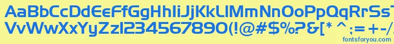 Asylbekm09handel.Kz Font – Blue Fonts on Yellow Background