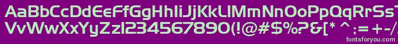 Asylbekm09handel.Kz Font – Green Fonts on Purple Background