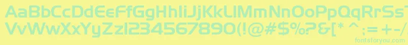 Asylbekm09handel.Kz Font – Green Fonts on Yellow Background