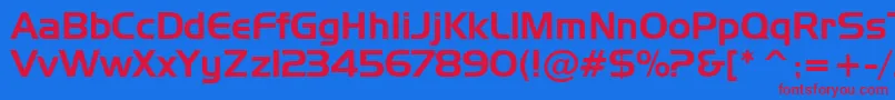 Asylbekm09handel.Kz Font – Red Fonts on Blue Background