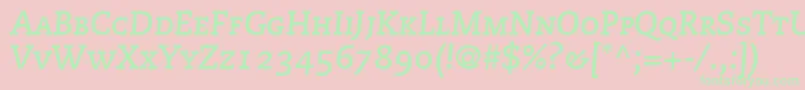MonologueCapsSsiBoldItalicSmallCaps Font – Green Fonts on Pink Background