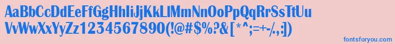 AAlbionicnrBold Font – Blue Fonts on Pink Background