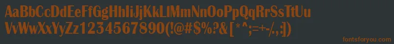 AAlbionicnrBold Font – Brown Fonts on Black Background