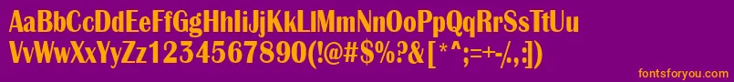 AAlbionicnrBold Font – Orange Fonts on Purple Background